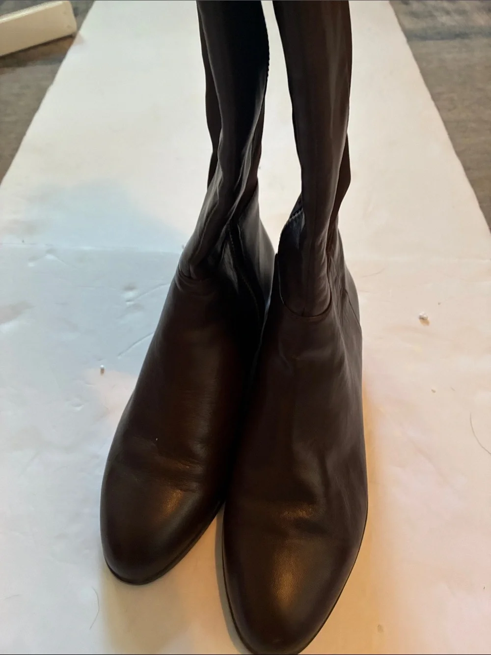 Michael Kors Dark Brown Leather Over-the-Knee Boots Size 8 Like New Condition